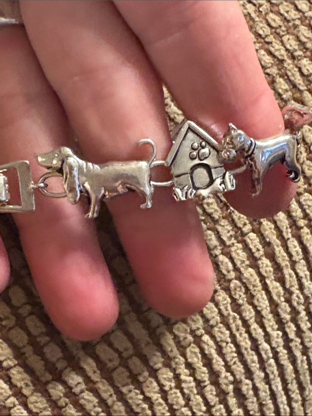 Silver Tone Dachshund & House Link Bracelet - Picture 8 of 8